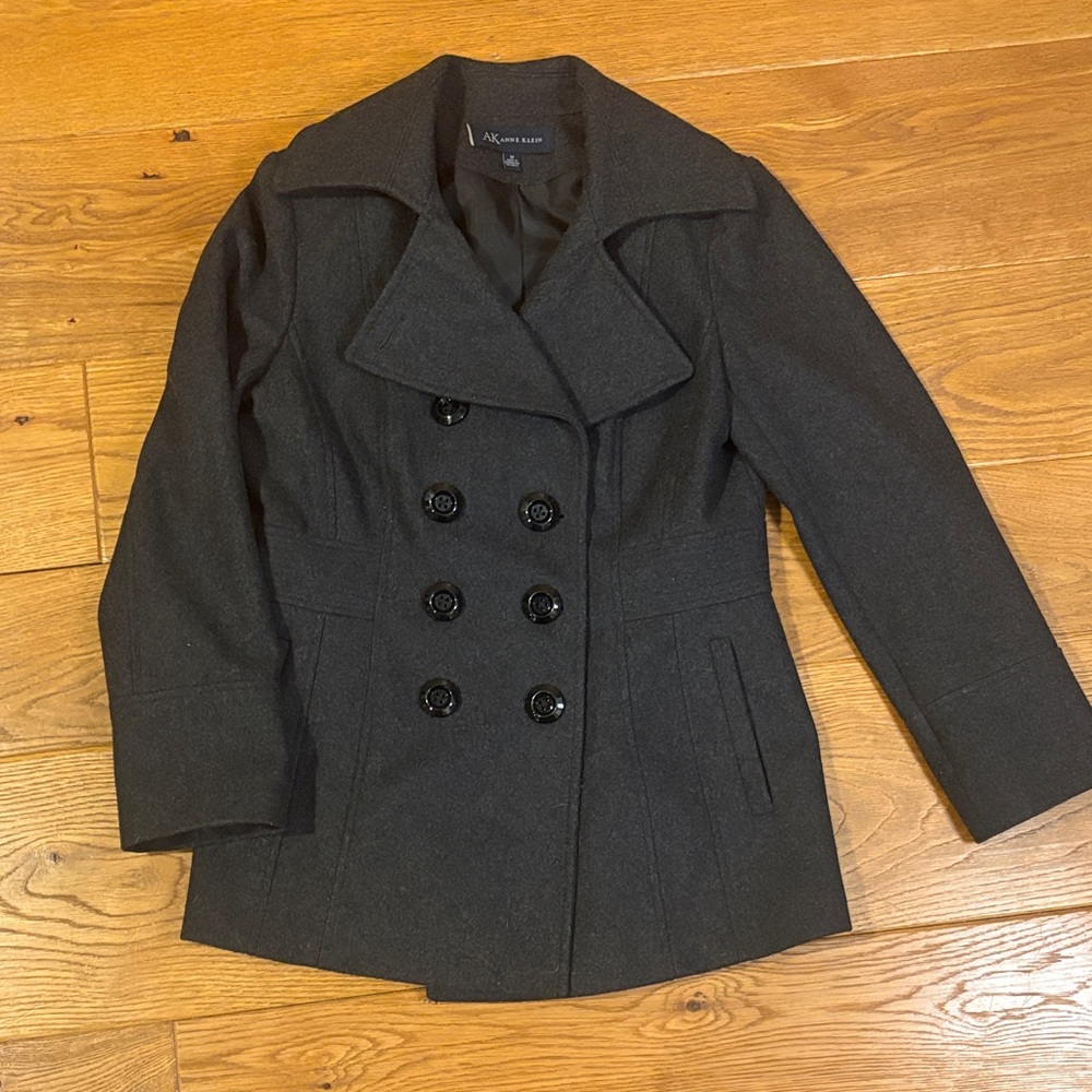 AK Anne Klein Women's Dark Grey Peacoat